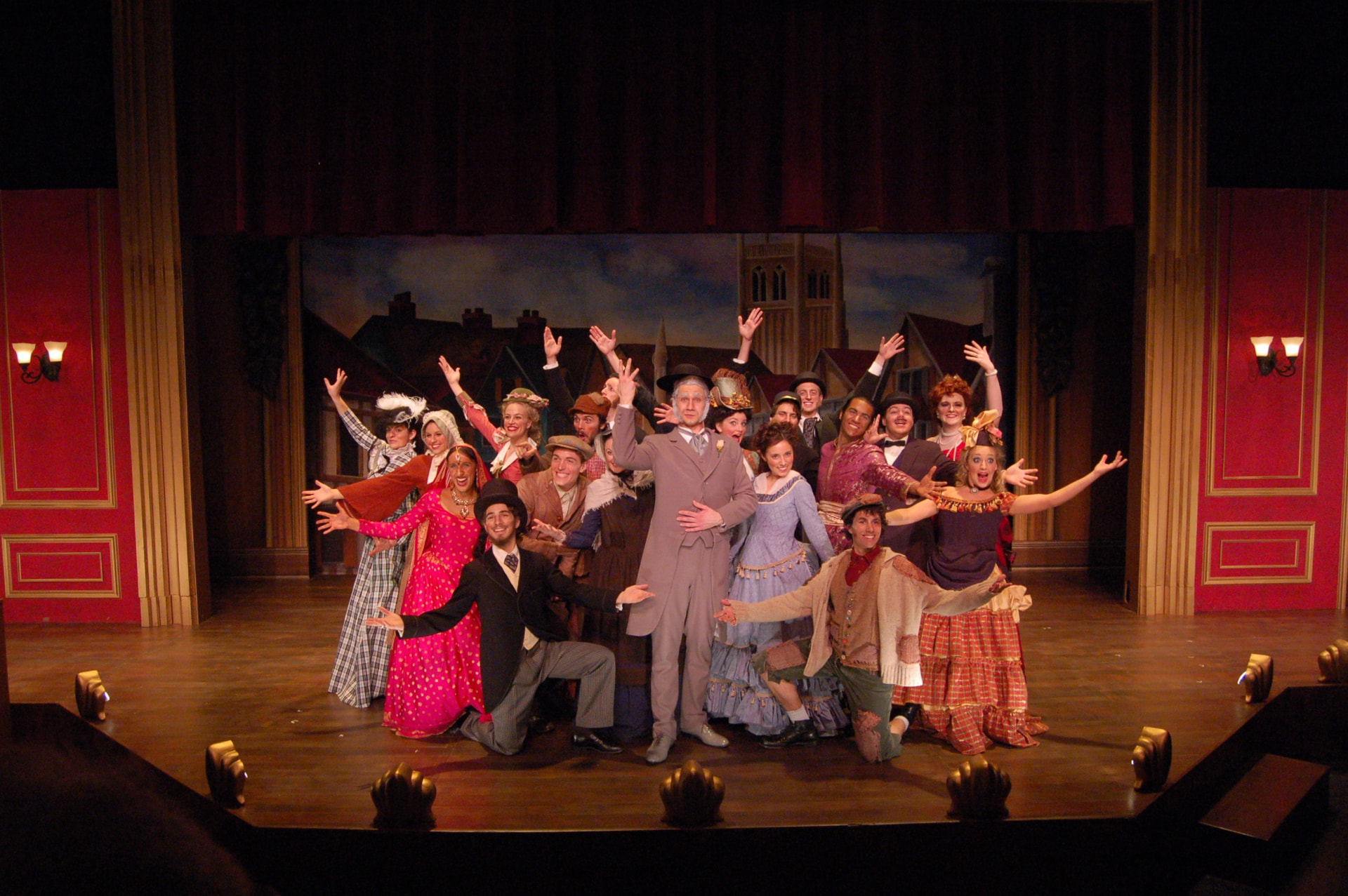 The Mystery of Edwin Drood — the full company finale with the Chairman downstage center