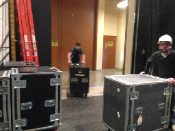 Medea — road cases during load-in backstage