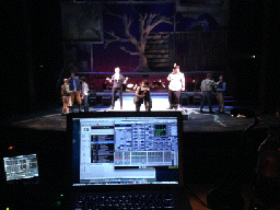 Spring Awakening — FOH mix position with band onstage